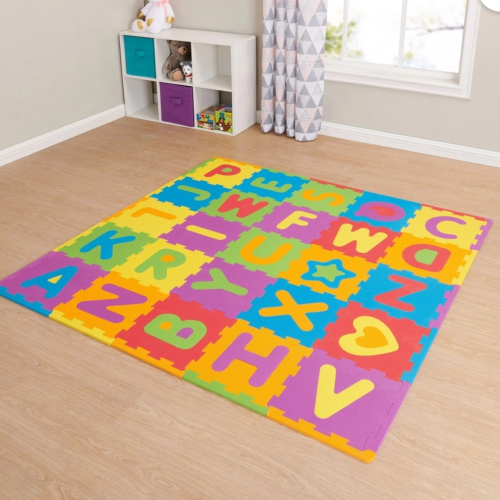 Colorful Alphabet Puzzle Mat for Kids